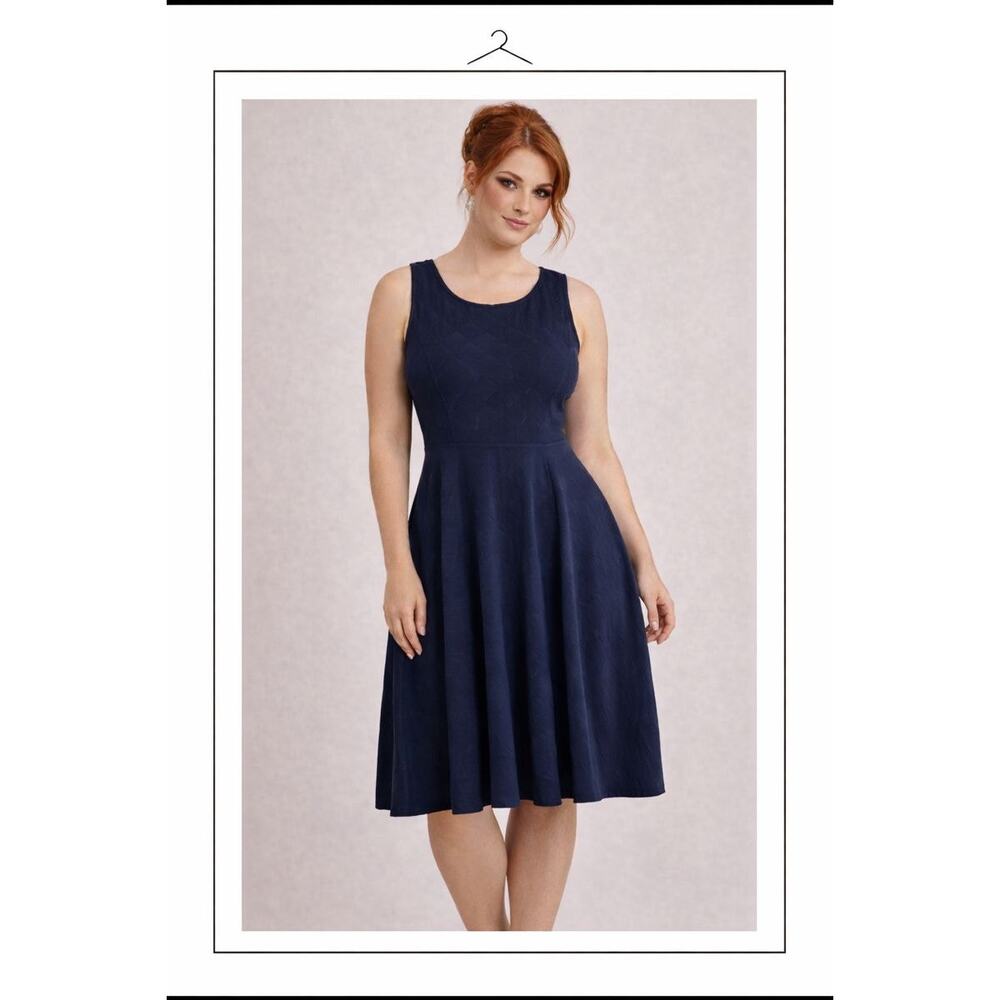 Torrid Sleeveless Navy Textured A-Line Sweater Dress - Size 1